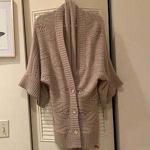 Club Monaco Knitted Beige Cardigan Size M